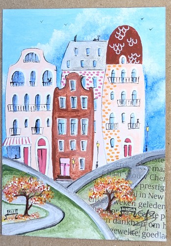 Aceo original acrylic and - aceo,