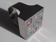 Swatch: Bague "Prismatique Bleu Silicone" *Top-Rareté!* Taille 6