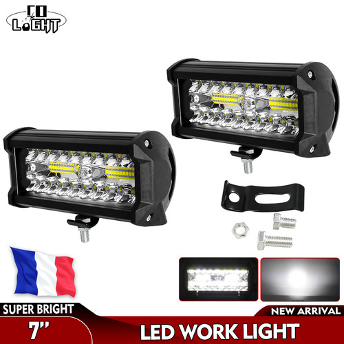 Phare travail led carré - phare,
