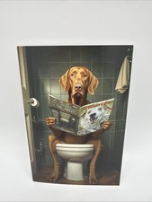 Affiche Humoristique Vizsla WC
