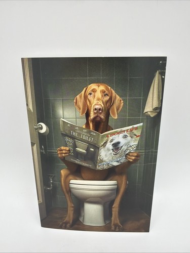Affiche humoristique vizsla - vizsla, wc