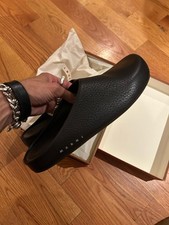 Size 46 - 13- MARNI Fussbett Sabot Leather Loafers Black