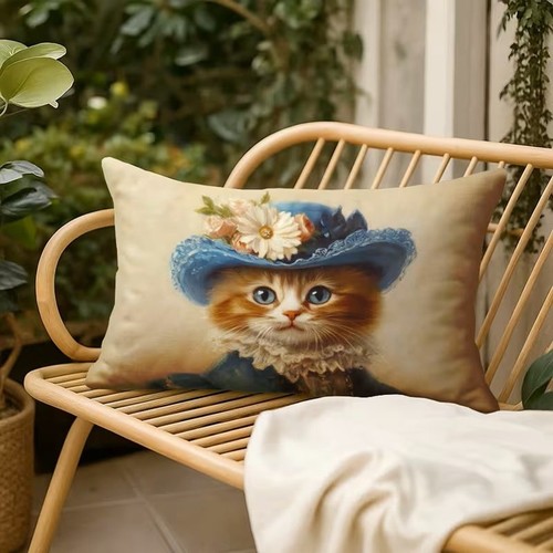 Housse coussin chat - housse,