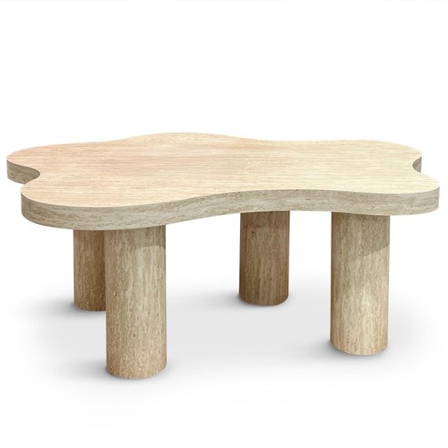 Table basse effet travertin - basse,