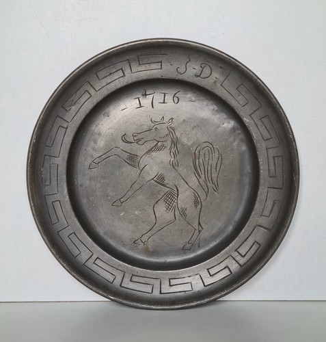 Ancienne assiette étain - ancienne,