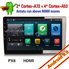 10.1" 6-Core 1 din DAB+Autoradio Android 9.0 GPS Bluetooth WIFI détachable PX6