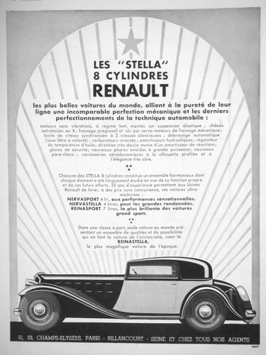 Publicité 1933 stella - publicitÉ,