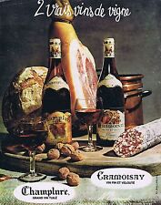 ADVERTISING ADVERTISEMENT 025 1965 CRAMOISAY CHAMPLURE great tiled and velvety wine