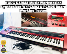 KORG KARMA Music Workstation Synthesizer W/PCM02 & PCM05 Board Working Tested
