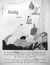 PRESS ADVERTISEMENT 1923 LES BIBELOTS ROBJ EN PORCELAINES BURNLE PARFUMS