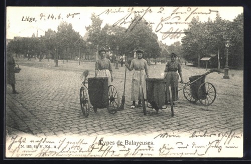 Cpa liége types de - cpa, liége,