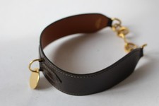 Collier cuir brun HERMES
