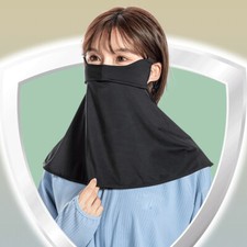 Anti-uv Visage Bouclier Housse Faux Soie Voile Sunproof Respirant Cou Garde