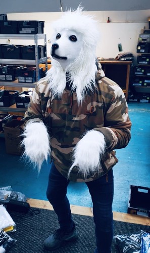 Blanc fursuit chien caniche - fursuit,