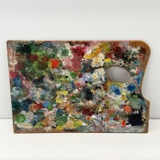 Vintage 1945 Large Painters Palette Wood