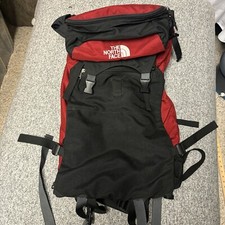 The North Face Medium Red/Black Nylon RUCK-SACK BACKPACK Hiking Gear Bag USA