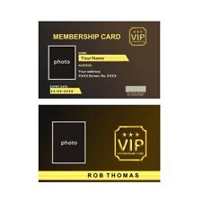 2 pieces, VIP card, PVC card, customized, custom design, 0.76mm