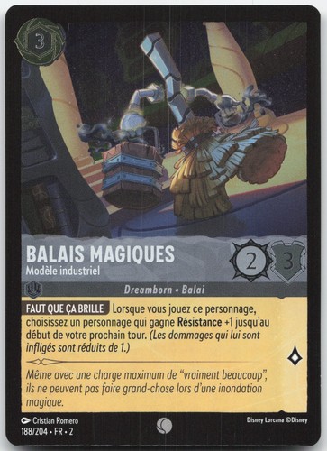 Carte lorcana balais magiques - lorcana,