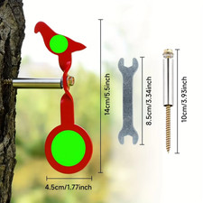 Cible rotative en acier oiseau
