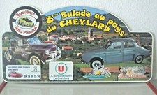 PLAQUE RALLYE : BOUTIERES AUTO PASSION - LE CHEYLARD - RENAULT DAUPHINE - 4 CV