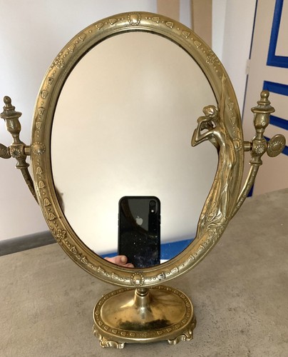 Miroir ancien art deco - miroir, ovale