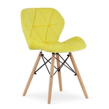 Fauteuil LAGO en velours jaune