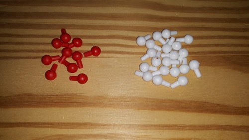 Pion rouge blanc officiel - rouge,