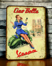Plaque métal Vespa Ciao Bella