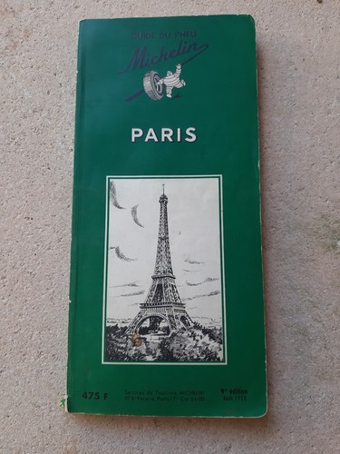 Guide vert paris michelin 1958 - vert,