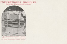 63 postcard No. 22 tires Michelin factory clermont-ferrand hydraulic press