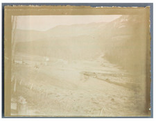 France, Vintage Silver Print Broken Railway View of the Doubs Valley