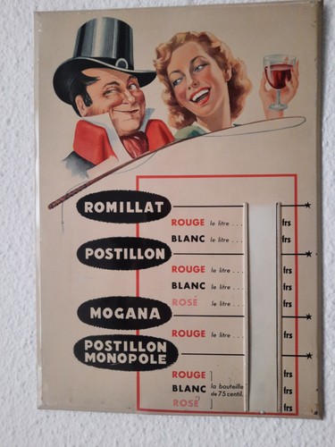 Plaque tole publicitaire vin - plaque,