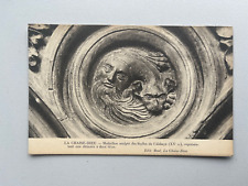 Old postcard THE CHAIR GOD MEDALLION SCULPTURE OF STALLS