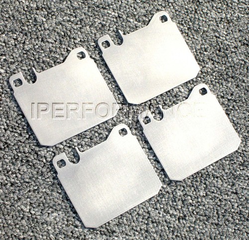 Titanium brake pad shim - titanium, heat
