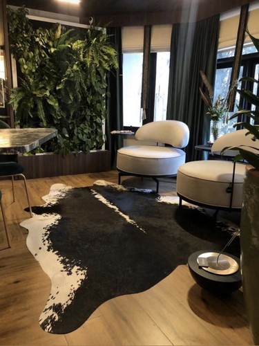 Tapis peau vache - peau,