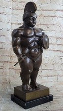 100% Solid Bronze Soldier Warrior Lost Wax Method by Fernando Botero Sculpture