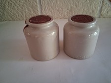 2 pots a  moutarde en grès vernissé lab laguy