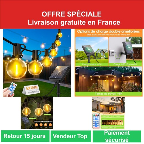 Guirlande lumineuse solaire - guirlande,