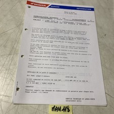 Honda moto 1989 CBR600 K note