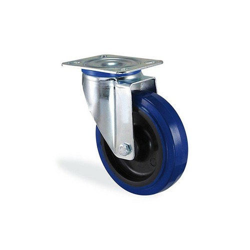 Roulette pivotante caoutchouc