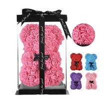 Ours en Rose Artificielle 25cm