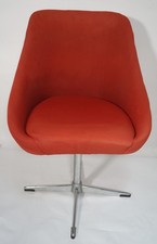 Panton Design Lounge Chair Vintage Red Swivel