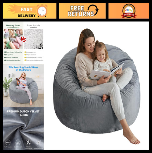 Dark grey bean bag - ft,