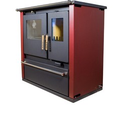 Poêle bois four plaque métal