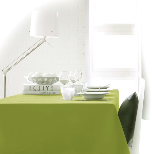 Nappe unie vert tilleul x - nappe,