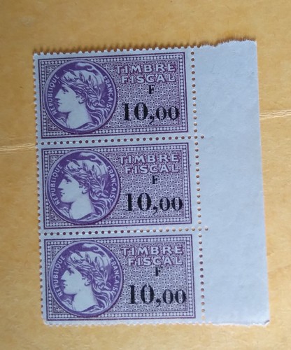 Timbres fiscaux france bloc - timbres, de