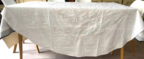 Nappe ronde blanche - , à