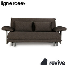 Ligne Roset Multy Tissu Canapé Trois Places Marron Gris Fonction Lit