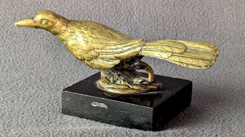 Ancienne statuette oiseau - statuette, en