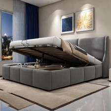 Lit Coffre 140x190 Velours